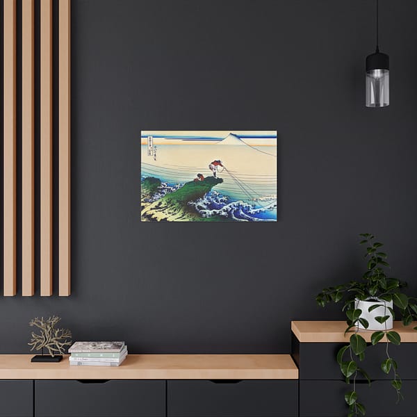 43158293550793614_2048.jpeg Kajikazawa in Kai Province - Katsushika Hokusai (c. 1830) - Japanese Woodblock Canvas Print