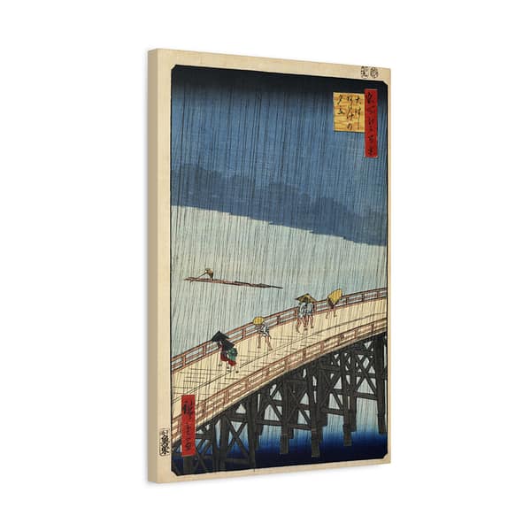 4318890584792468870_2048.jpeg Sudden Shower over Shin-Ōhashi Bridge and Atake – Utagawa Hiroshige (1857) – Japanese Woodblock Canvas Print