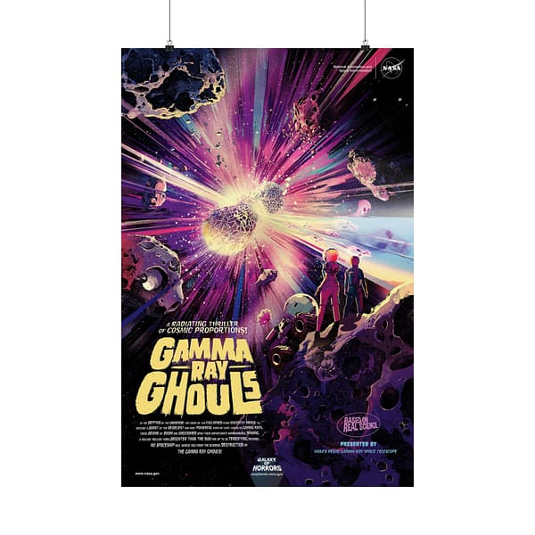 4392433496127893544_2048.jpeg Gamma Ray Ghouls - A Radiating Thriller of Cosmic Proportions! - NASA (2021) - Space Age Poster Print