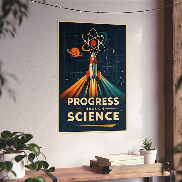 4393526154704338615_2048-1.jpeg Progress Through Science – LUNE Original – Atomic Age Poster Print