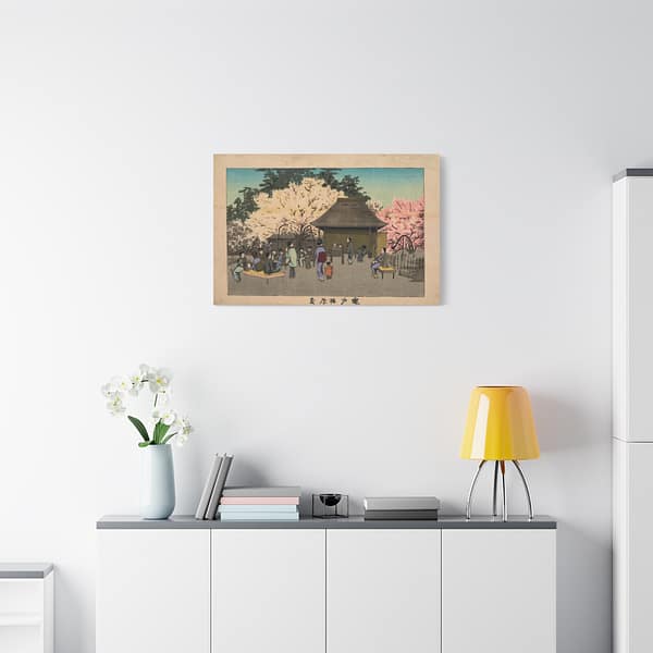 4782777015472460926_2048.jpeg Plum Garden at Kameido – Kobayashi Kiyochika (1879) – Japanese Woodblock Canvas Print