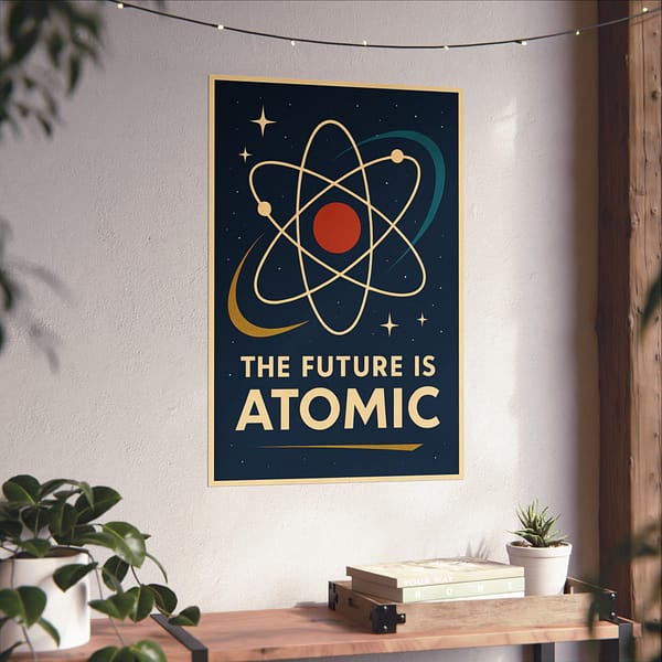 4808724611577437730_2048.jpeg The Future Is Atomic – LUNE Original – Space Age Poster Print