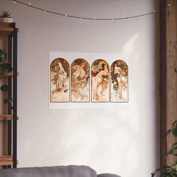 4809536008483194451_2048.jpeg The Seasons - Alphonse Mucha (1897) - Art Nouveau Poster Print