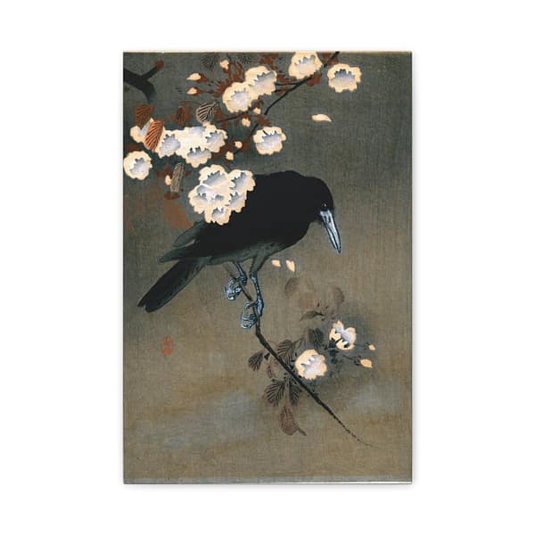 4943820286150119987_2048.jpeg Crow and Blossom – Ohara Koson (c. 1910) – Japanese Woodblock Canvas Print