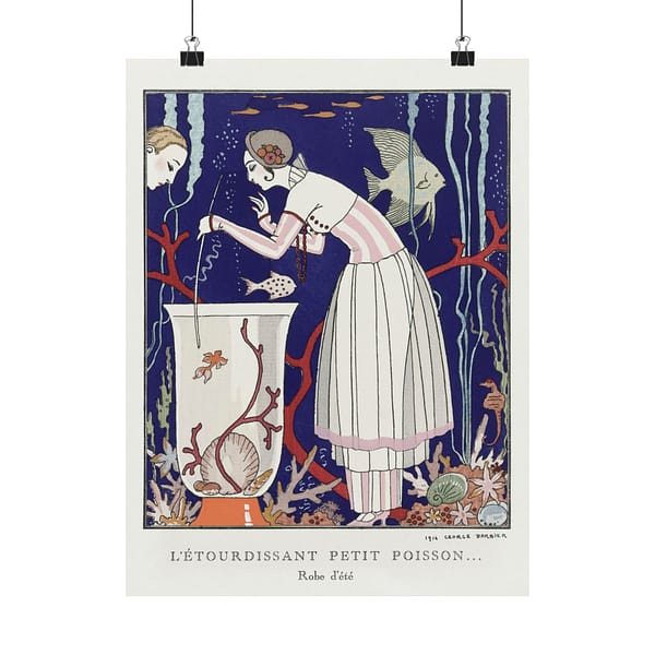 4950819003271804065_2048.jpeg L'étourdissant petit poisson, Robe d'été - George Barbier (1914) - Art Deco Poster Print