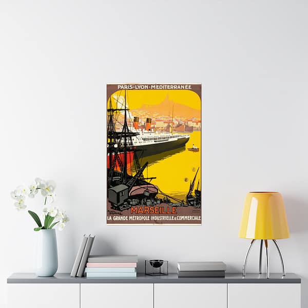 4963307490632979116_2048.jpeg Marseille, La Grande Metrople Industrielle & Commerciale – Roger Broders (c. 1922) – Vintage Travel Poster Print