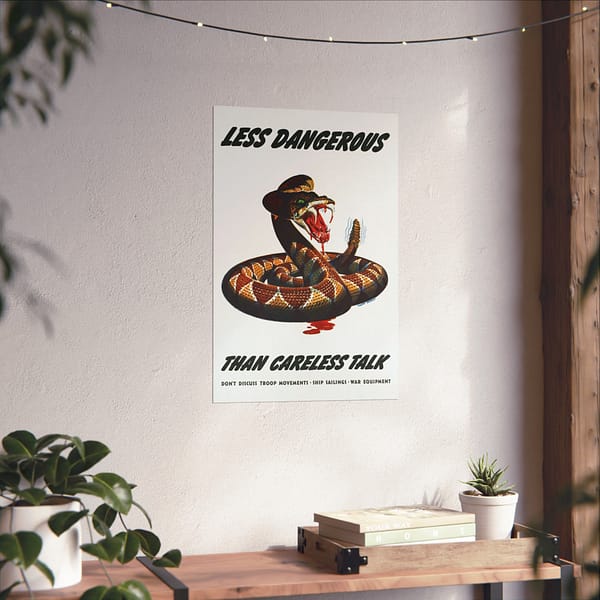 4972778405623405069_2048.jpeg Less Dangerous Than Careless Talk - Albert Dorne (1944) - Patriotic WWII Poster Print