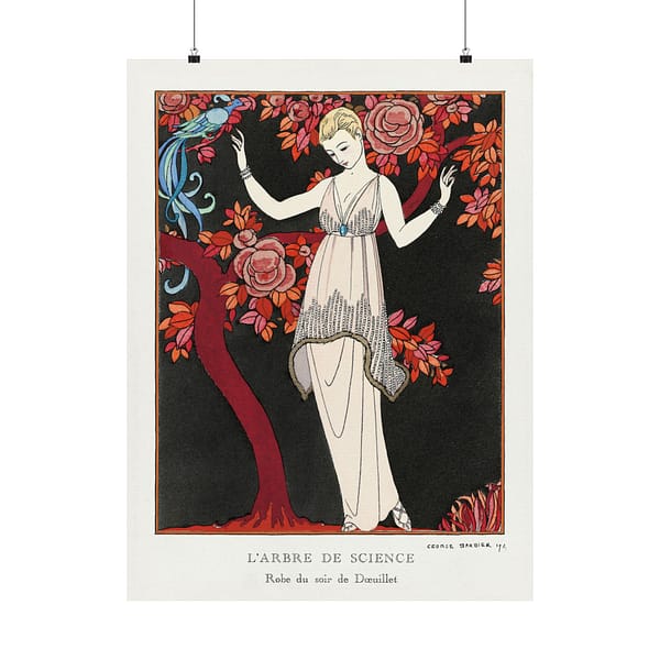 5037603487138217171_2048.jpeg L'Arbre de science, Robe du soir de Doeuillet - George Barbier (1914) - Art Deco Poster Print