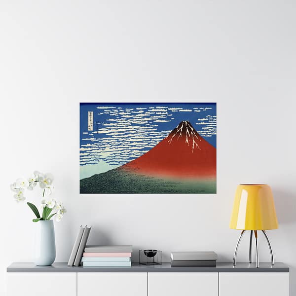 5068342366602766194_2048.jpeg Red Fuji (South Wind, Clear Sky) – Katsushika Hokusai (c. 1830-32) – Japanese Woodblock Poster Print