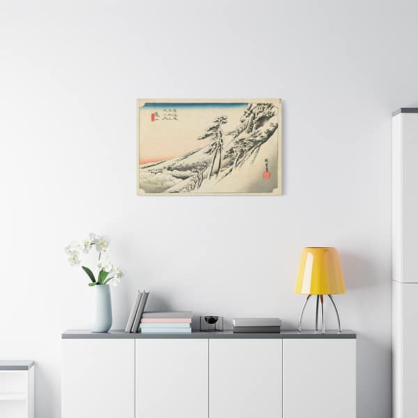 5104863477931561696_2048.jpeg Kameyama, Clear Weather After Snow - Utagawa Hiroshige (c. 1832-33) - Japanese Woodblock Canvas Print