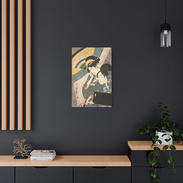 5155656712351557255_2048.jpeg Geisha and Attendant on a Rainy Night – Kitagawa Utamaro (c. 1797) – Japanese Woodblock Canvas Print