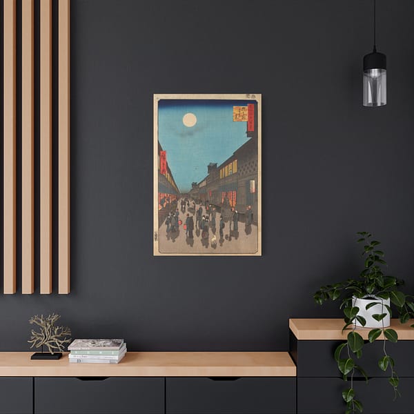 5229458480927545247_2048.jpeg Night View of Saruwaka-machi (Saruwaka-machi Yoru no Kei) - Utagawa Hiroshige (1856) - Japanese Woodblock Canvas Print