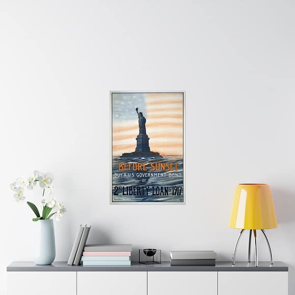 5318115223207377549_2048.jpeg Before Sunset - Buy a U.S. Government Bond of the 2nd Liberty Loan - Eugenie De Land (1917) - Patriotic WWI Poster Print