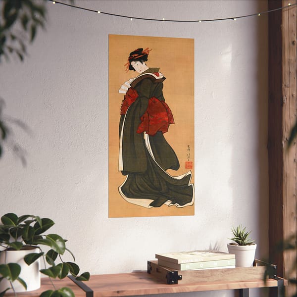5328867231804820833_2048.jpeg Woman Holding a Fan - Katsushika Hokusai (c. 1810-1811) - Japanese Woodblock Poster Print