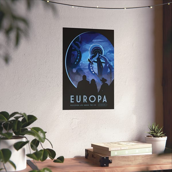 5366211731001110746_2048.jpeg Europa - Discover Life Under the Ice - NASA Travel Ad (2016) - Space Age Poster Print