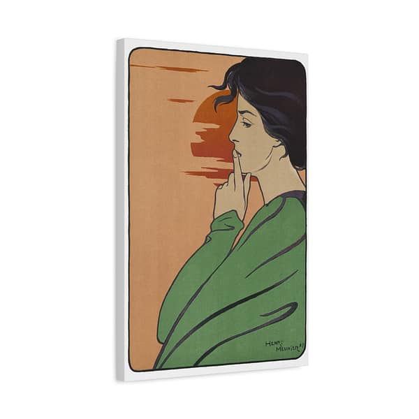 5479169831623010685_2048.jpeg L'Heure du Silence - Henri Georges J. I. Meunier (1897) - Art Nouveau Canvas Print