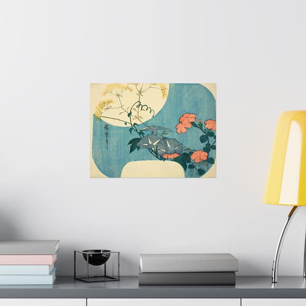 5530200880620055641_2048.jpeg Morning Glories, Pinks, and Maiden Flower - Utagawa Hiroshige (c. 1830-1844) - Japanese Woodblock Poster Print