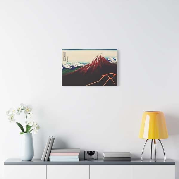 5536530454609854246_2048.jpeg Thunderstorm Beneath the Summit (Sanka Hakuu, Black Fuji) - Katsushika Hokusai (c. 1830-32) - Japanese Woodblock Canvas Print