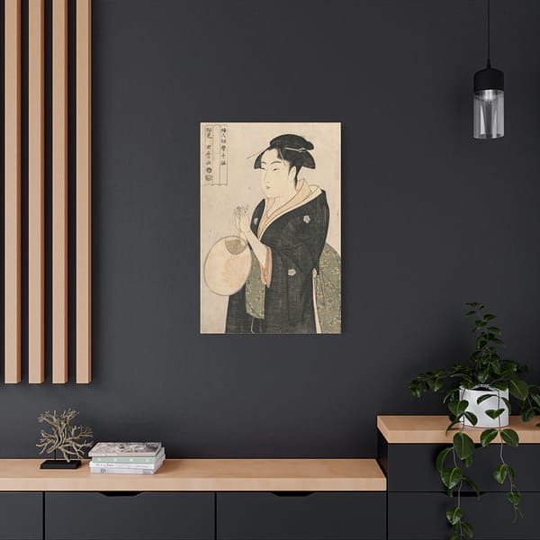 5609395133047423397_2048.jpeg Woman Holding a Fan - Kitagawa Utamaro (c. 1793) - Japanese Woodblock Canvas Print