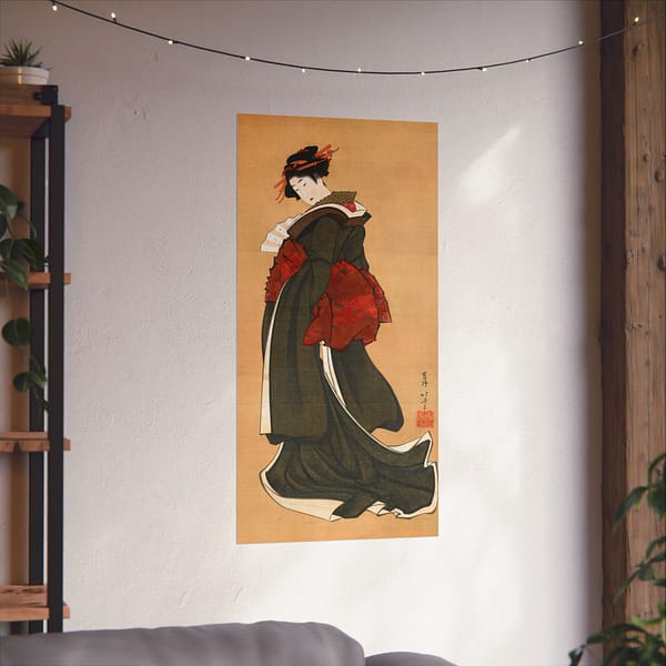5645146602217778488_2048.jpeg Woman Holding a Fan - Katsushika Hokusai (c. 1810-1811) - Japanese Woodblock Poster Print