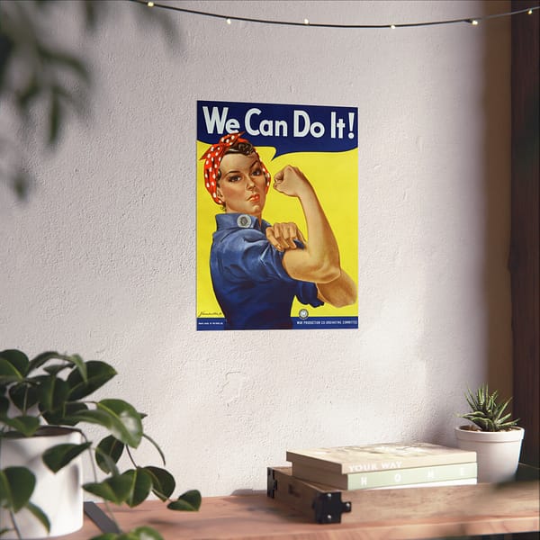 5805716290081918131_2048.jpeg We Can Do It! Rosie the Riveter - J. Howard Miller (1942-1945) - Patriotic WWII Poster Print