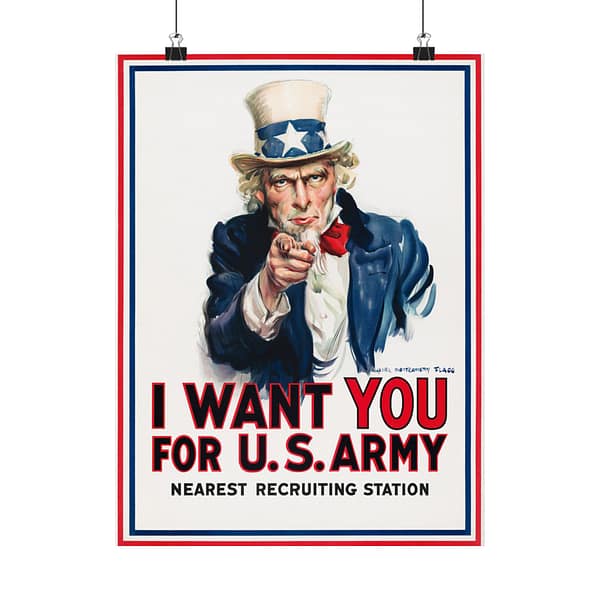 5816452303680294119_2048-1.jpeg I Want You for U.S. Army - James Montgomery Flagg (1917) - Patriotic WWI Poster Print