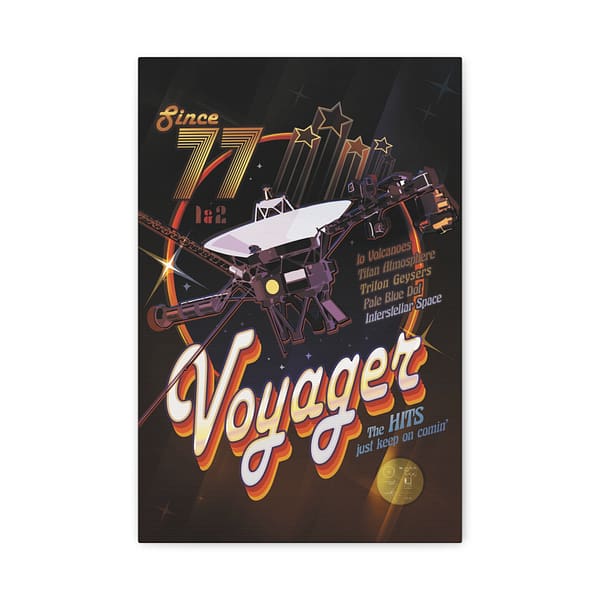 5857598221054571593_2048.jpeg Voyager ‘77 – NASA Disco-themed Art – Space Age Canvas Print