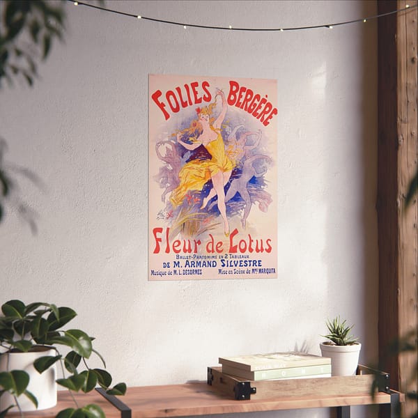 5888819257444380550_2048.jpeg Folies Bergère, Fleur de Lotus – Jules Chéret (1893) – Art Nouveau Poster Print