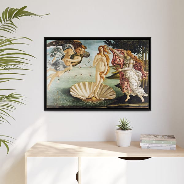 5942651840904174109_2048.jpeg The Birth of Venus – Sandro Botticelli (c. 1485-1486) – Renaissance Framed Canvas Print