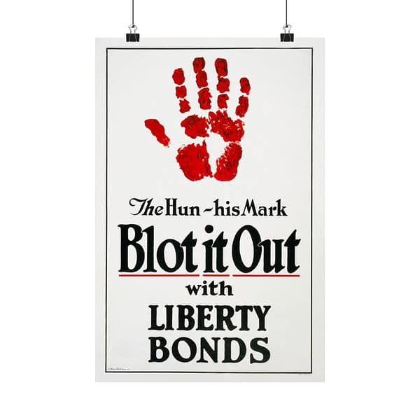 5968796948864046419_2048.jpeg The Hun, his Mark - Blot it Out with Liberty Bonds - James Allen St. John (1918) - Patriotic WWI Poster Print