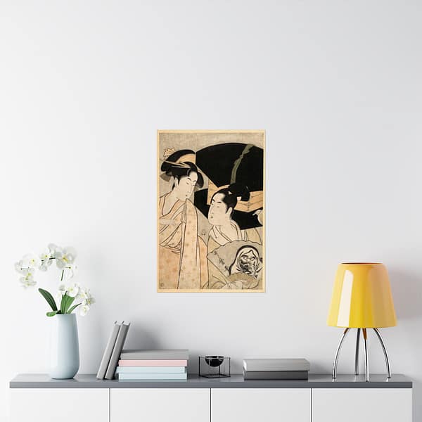 6034732412364296371_2048.jpeg Woman and Fan Vendor - Kitagawa Utamaro (c. 1790s) - Japanese Woodblock Poster Print
