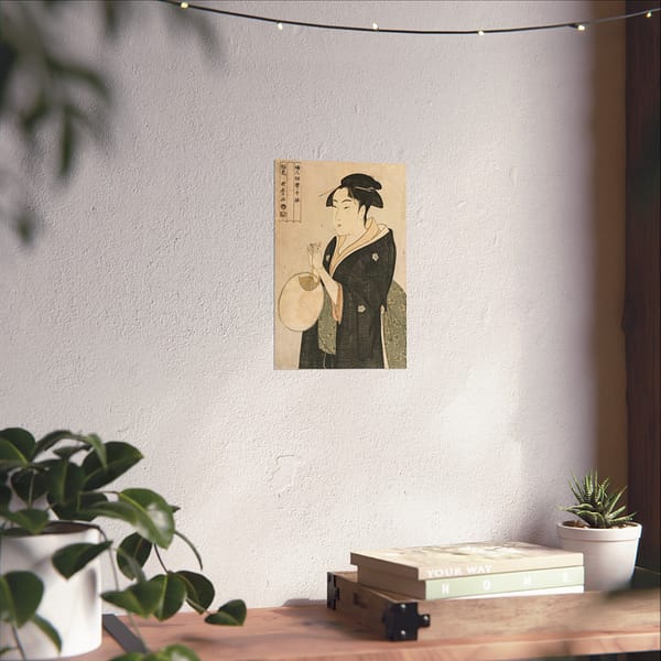 6067850248237989669_2048.jpeg Woman Holding a Fan - Kitagawa Utamaro (c. 1793) - Japanese Woodblock Poster Print