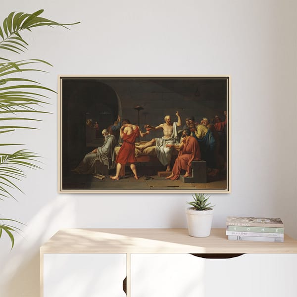 6068178191063449517_2048.jpeg The Death of Socrates – Jacques-Louis David (1787) – Classical Framed Canvas Print