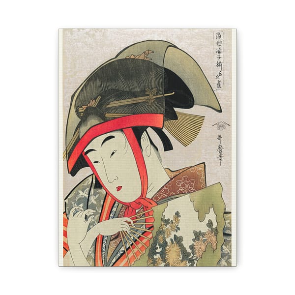 6092385856594413016_2048.jpeg Yoshiwara Suzume - Kitagawa Utamaro (1780) - Japanese Woodblock Canvas Print