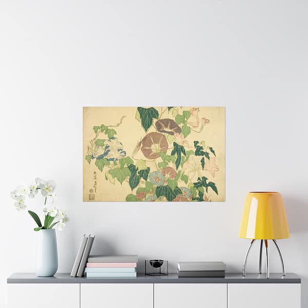 6106631576981711571_2048.jpeg Morning Glories and Tree Frog - Katsushika Hokusai (c. 1833-34) - Japanese Woodblock Poster Print