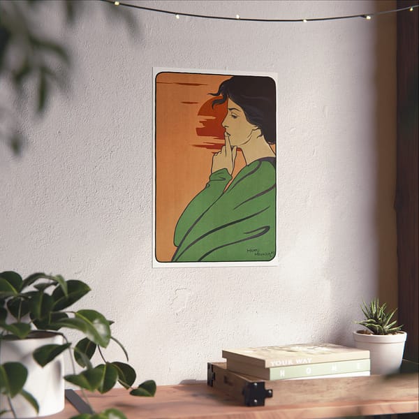 6109689909456396356_2048.jpeg L'Heure du Silence - Henri Georges J. I. Meunier (1897) - Art Nouveau Poster Print