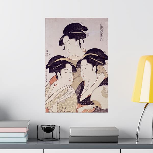 622583283617285374_2048.jpeg Three Beauties of the Present Day - Kitagawa Utamaro (c. 1792-93) - Japanese Woodblock Poster Print