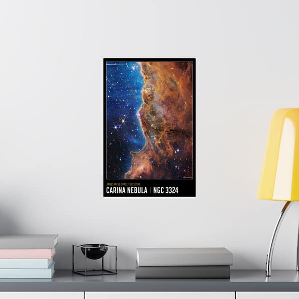 6225924670944392919_2048.jpeg Carina Nebula - NIRCam Compass Image - NASA James Webb Space Telescope - Space Age Poster Print