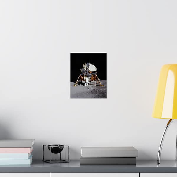6242999071959979336_2048.jpeg Apollo 11 Lunar Lander, Buzz Aldrin on the Moon – NASA Photograph (1969) – Space Age Poster Print