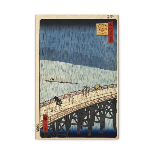 6392299874301931885_2048.jpeg Sudden Shower over Shin-Ōhashi Bridge and Atake – Utagawa Hiroshige (1857) – Japanese Woodblock Canvas Print