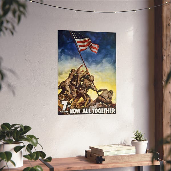 6411711304021893284_2048.jpeg 7th War Loan - Now, All Together - C.C. Beall (1945) - Patriotic WWII Poster Print