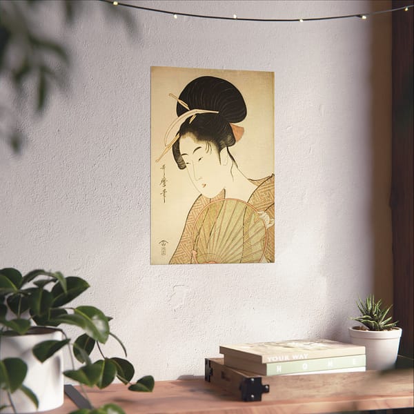 6501237444081390470_2048.jpeg Woman Holding a Round Fan - Kitagawa Utamaro (c. 1792-1802) - Japanese Woodblock Poster Print