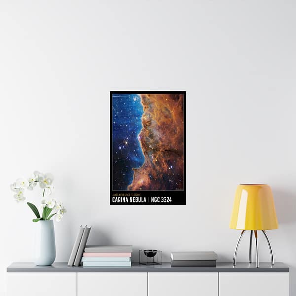 6509853850031620249_2048.jpeg Carina Nebula - NIRCam Compass Image - NASA James Webb Space Telescope - Space Age Poster Print