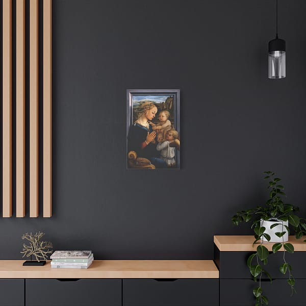 6525037721686817575_2048.jpeg Madonna and Child with Two Angels – Fra Filippo Lippi (c. 1465) – Renaissance Canvas Print
