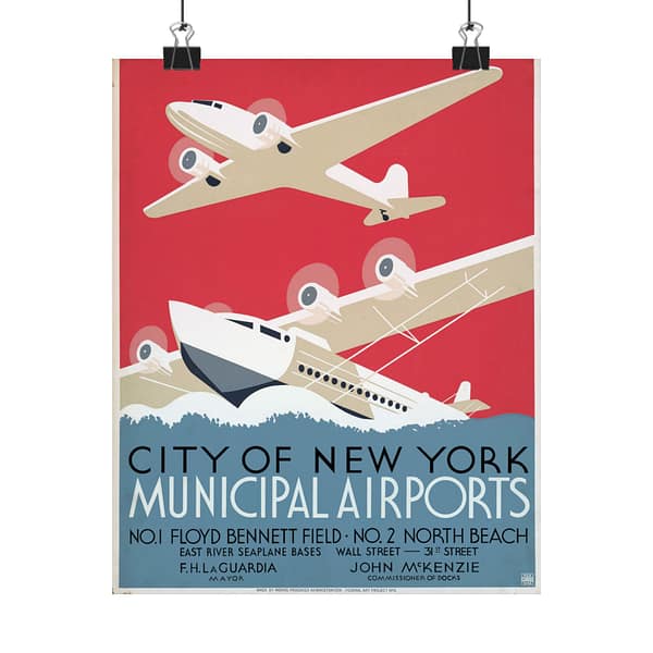6526001544015518782_2048.jpeg City of New York Municipal Airports – Works Progress Administration (c. 1937) – Vintage Travel Poster Print
