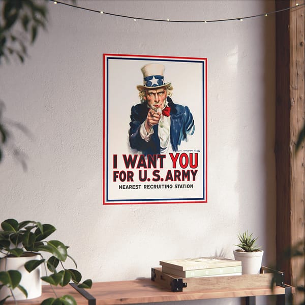 6609658596591471691_2048-1.jpeg I Want You for U.S. Army - James Montgomery Flagg (1917) - Patriotic WWI Poster Print