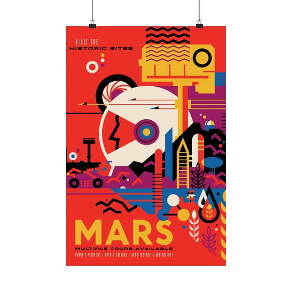 6638038820247194764_2048.jpeg Mars - Multiple Tours Available - NASA Travel Ad (2018) - Space Age Poster Print