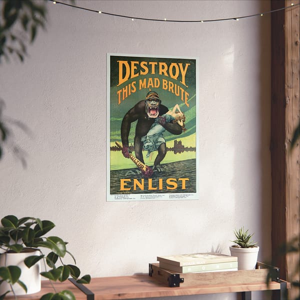 6665397016134737975_2048.jpeg Destroy this Mad Brute - Enlist - Harry Ryle Hopps (1917) - Patriotic WWI Poster Print