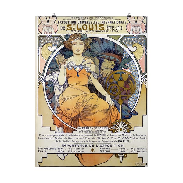 6679385493979439492_2048.jpeg Exposition Universelle et Internationale de St. Louis – Alphonse Mucha (1904) – Art Nouveau Poster Print