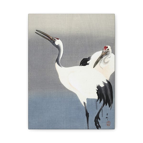 6706688577605798927_2048.jpeg Two Cranes – Ohara Koson (c. 1910) – Japanese Woodblock Canvas Print